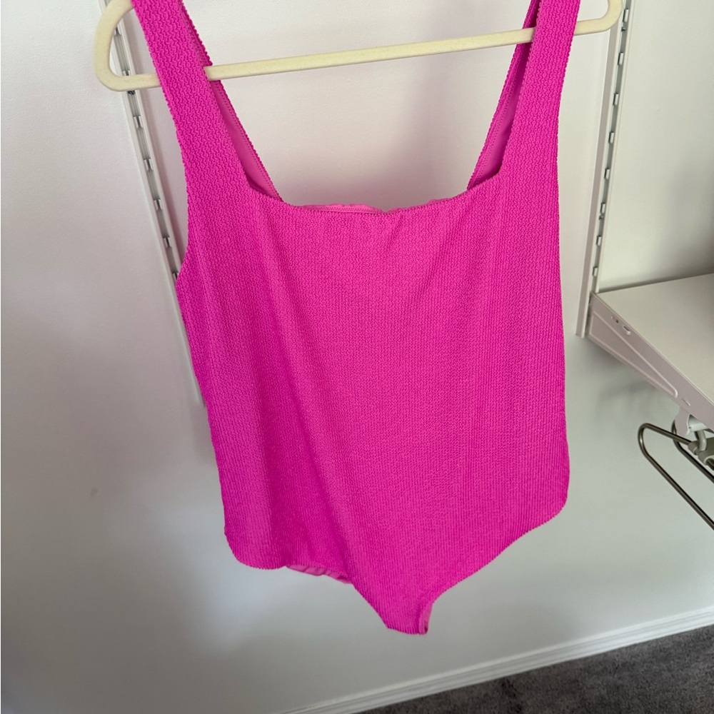 Show Me Your MuMu Plus Size 3XL Hot Pink Scrunch One Piece Swimsuit